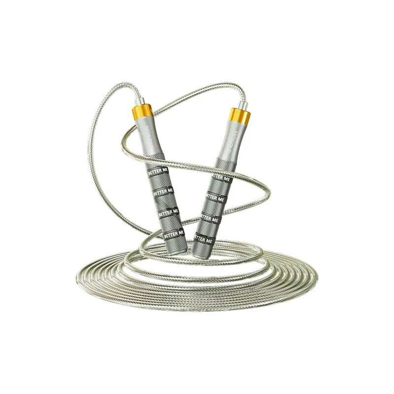 MOGOLD Jump Ropes PVC Physical Fitness Training Unisex 3m Steel Wire Cord Exam-21
