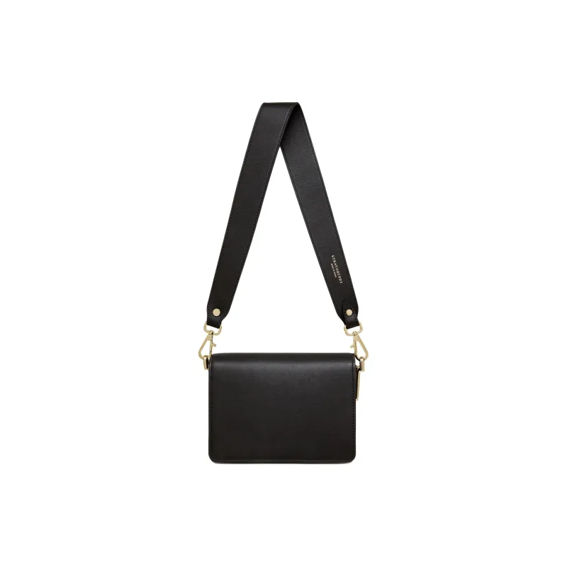 Strathberry Calfskin Shoulder Bag Crossbody Bag Mini Women's Black-2