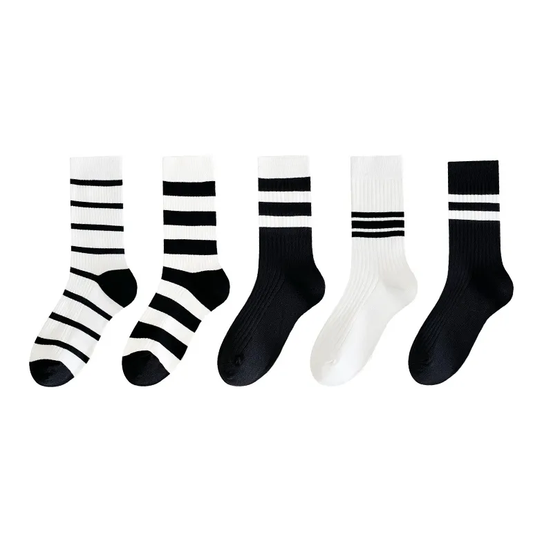 MIIOW Mid Calf Socks Women's 5 Pack-17