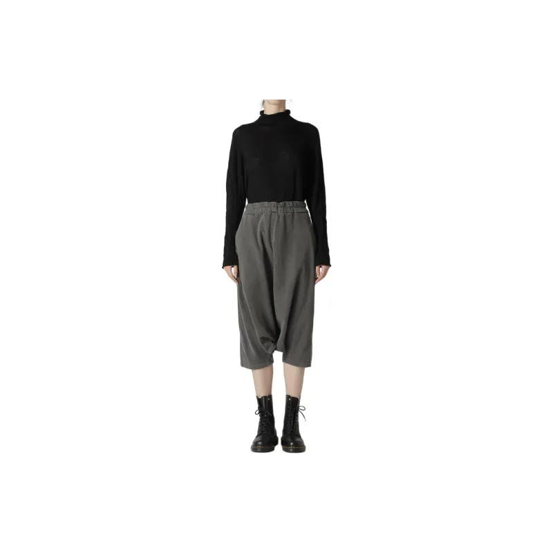 Yohji Yamamoto Casual Pants Unisex Gray-4