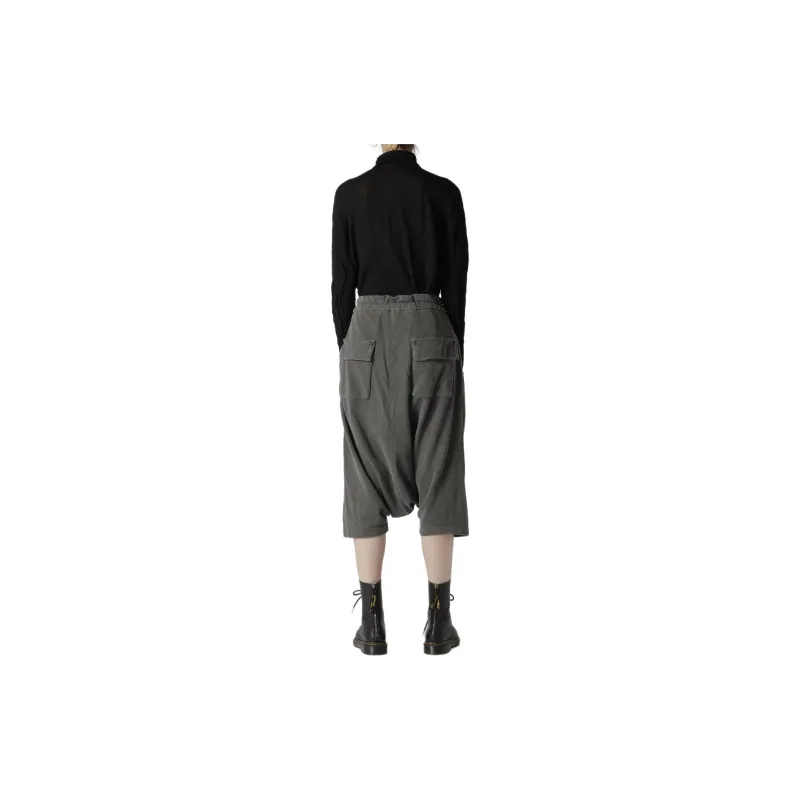 Yohji Yamamoto Casual Pants Unisex Gray-5