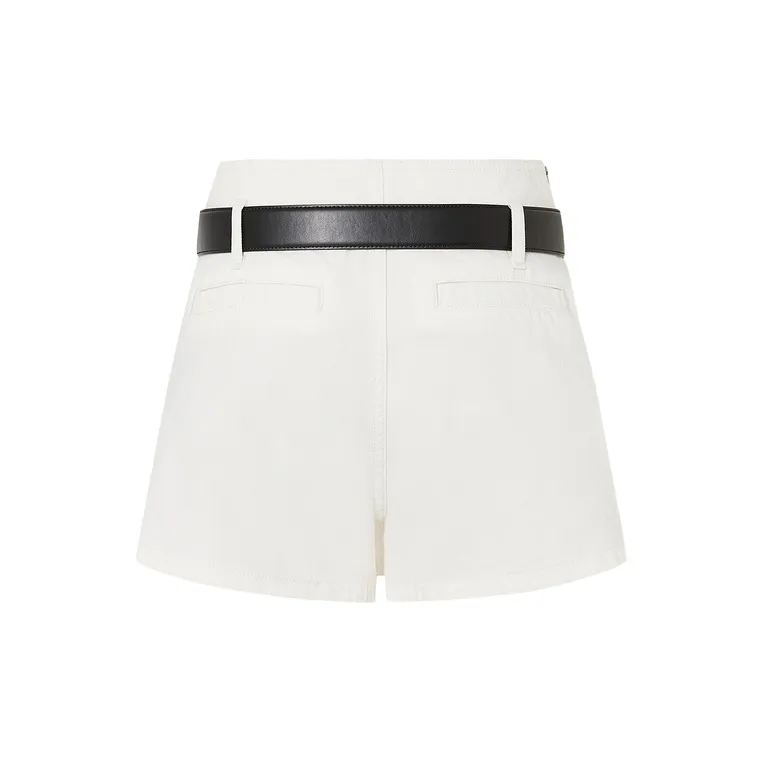 MOCO Denim Shorts Women's White Denim-1