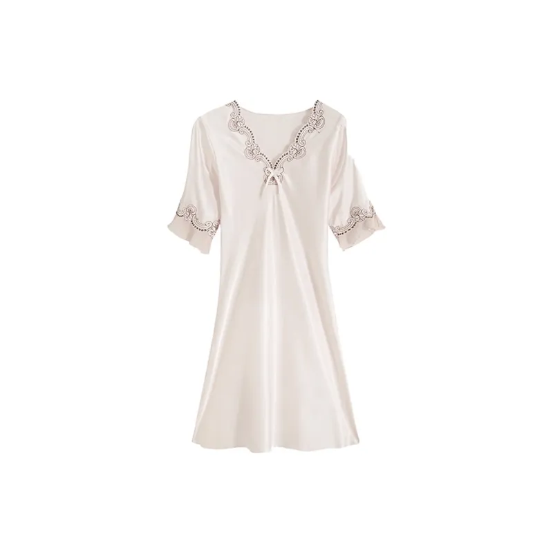 Flowers In Water Nightgown Women's Champagne-1