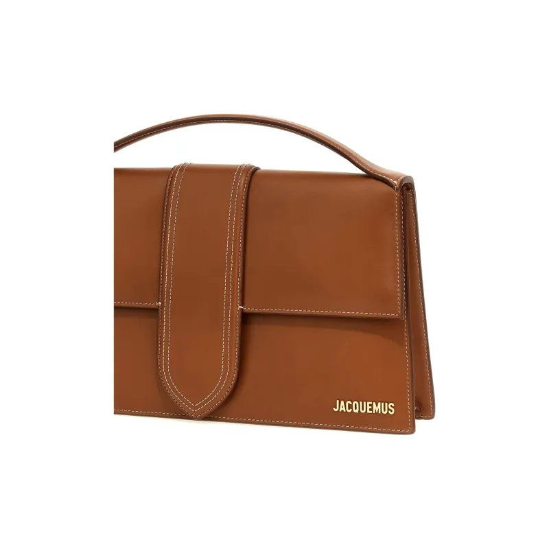 Jacquemus Le Bambino Calfskin Portable Crossbody Bag, Shoulder Bag Women's Brown-4