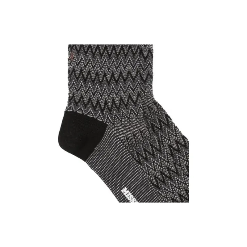 MISSONI Mid-Calf Socks Men's 1 Pack Black-3