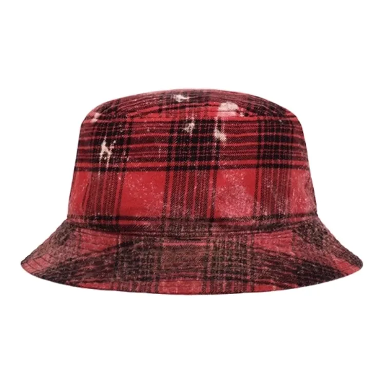 WE11DONE Cotton, Polyester, Viscose Bucket Hats Unisex Yellow/Red-3
