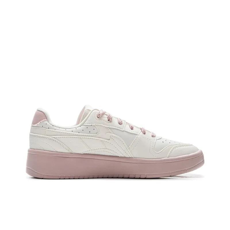 LiNing Acer Truncatum Anti Slip Wear Resistant Low Top Casual Shoes Women's White Pink-1