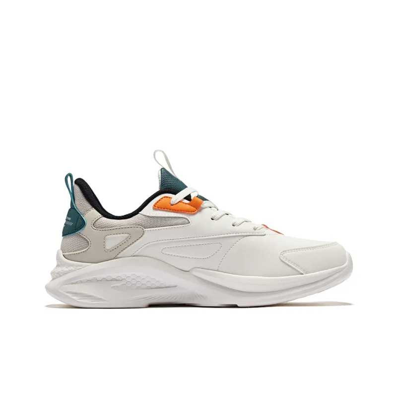 Erke Water Resistant Slip Resistant Low Top Running Shoes Men's Microcrystal White Pine Green-1