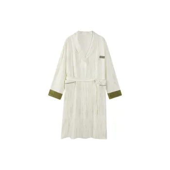 Qiao Ni Tong Pajama Robe Men's Apricot