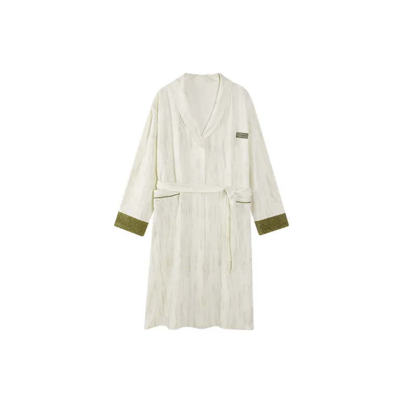 Qiao Ni Tong Pajama Robe Men's Apricot-0