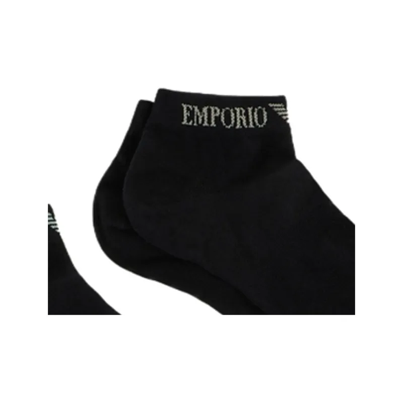 EMPORIO ARMANI SS24 No-Show Socks Men's 3 Pack Black-5