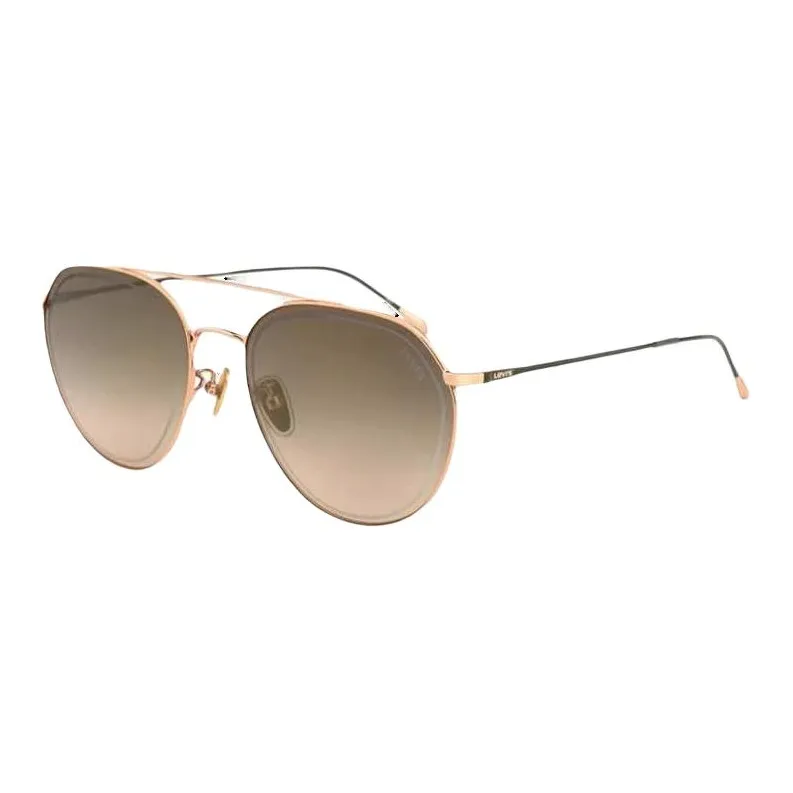 Levi's Alloy Oval Sunglasses Unisex Gold-0