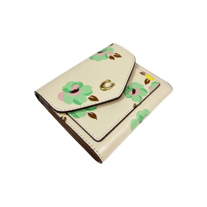 COACH Wyn Calfskin Wallet Women's Ivory-3