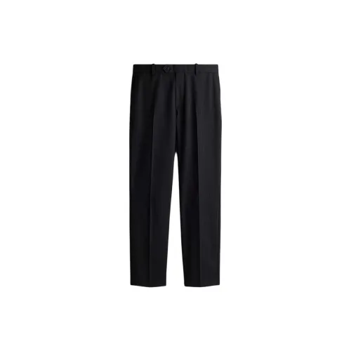 H&M Suit Trousers Men Dark Gray/Thin Stripes