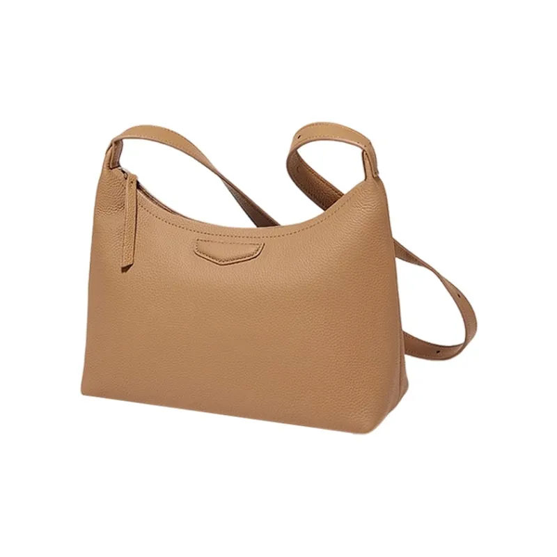 Marino Orlandi Cow Leather Crescent Bag Shoulder Bag Handbag Large Size Women's Brown/Black/White-18