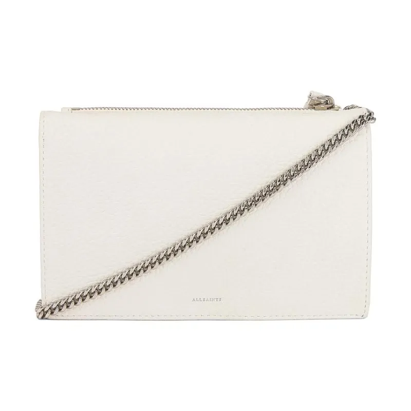 ALLSAINTS Eggstone Grain Leather Crossbody Bag Shoulder Bag Women's Warm White-0