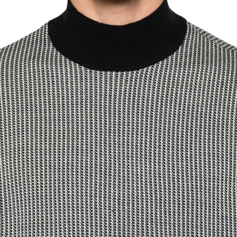 EMPORIO ARMANI Mock Neck Knitted Jumper-4