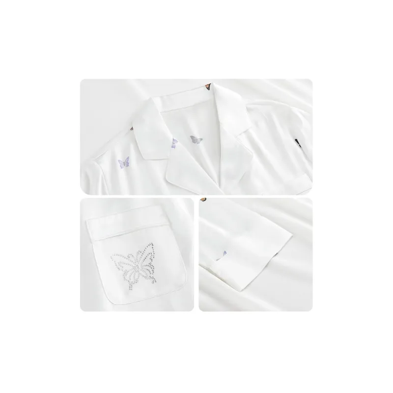 O'MESIK Pajama Set Women's Fairy White-3