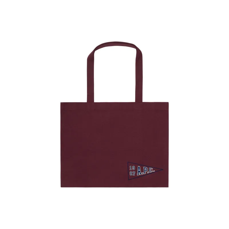 A.P.C Cotton And Canvas Handbag, Shoulder Bag Regular Unisex Burgundy-1