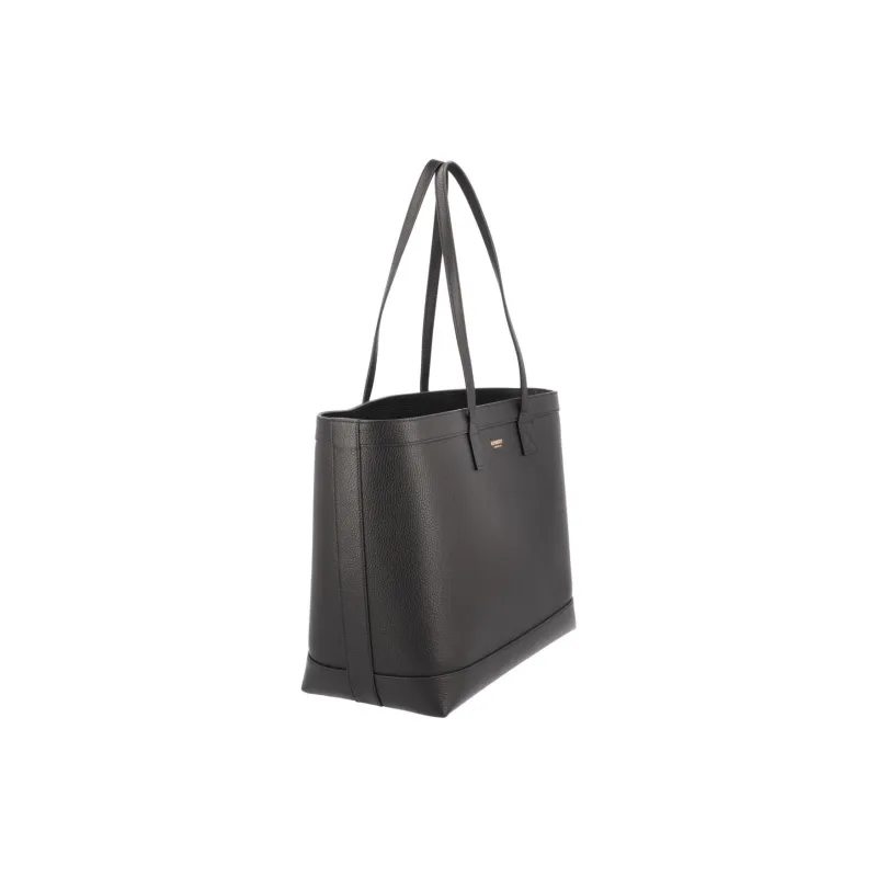 Burberry Leather Tote Bag Shopping Bag Handbag Shoulder Bag Women's Black-3