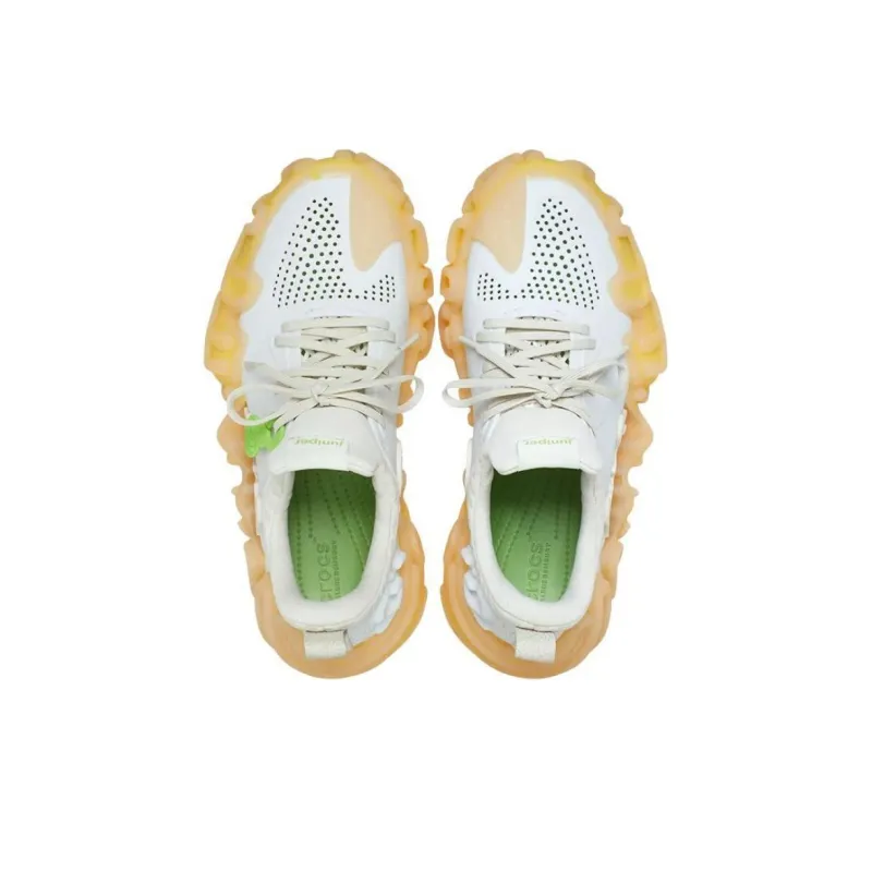 Crocs Low Top Casual Shoes Unisex White Yellow-3