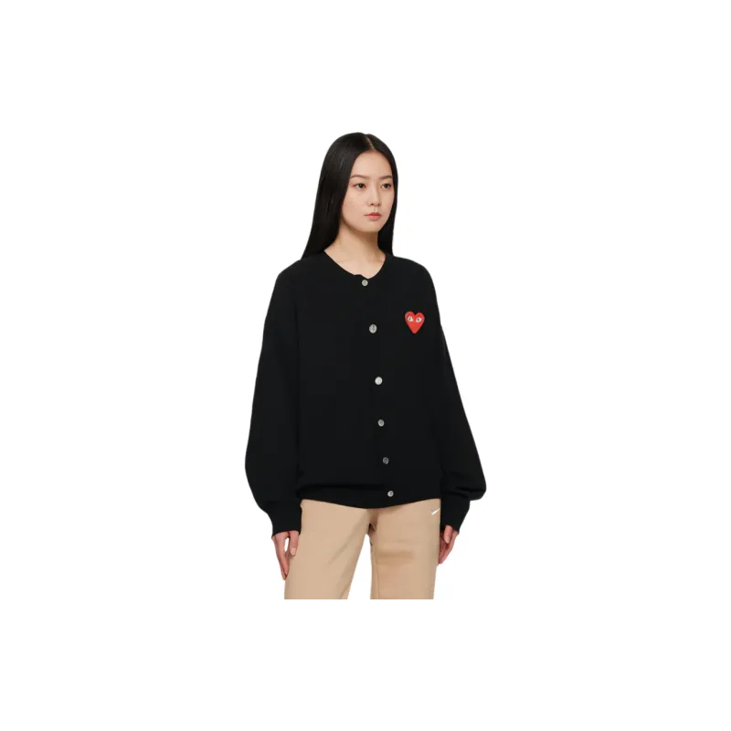 CDG Play Sweaters Unisex Black-1