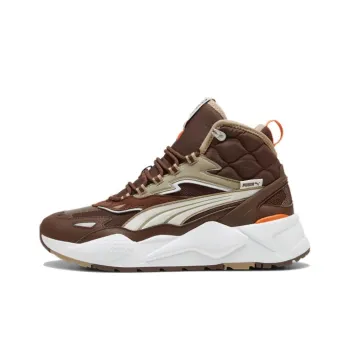 PUMA RS X Anti Slip Wear Resistant Mid Top Casual Shoes Unisex Brown