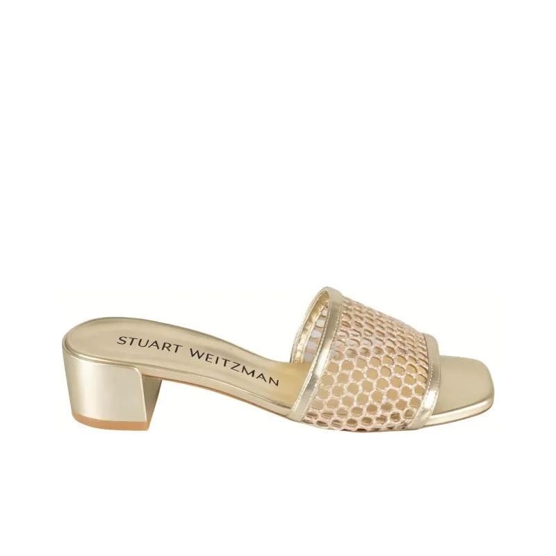 Stuart Weitzman/SW Cayman Slide Slippers Women's Gold-1