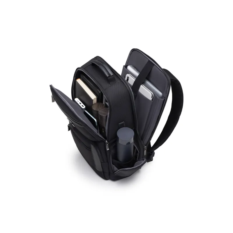 HLA Polyester Microfiber Backpack Regular Unisex Black-4