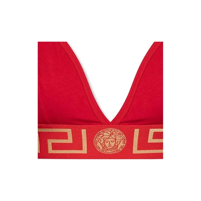 VERSACE Greca Border Bralette 'Red'-3