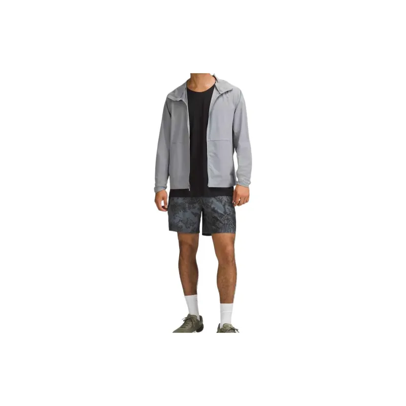 Lululemon Pace BreakerReflective Short Casual Shorts 7' Men's Sketching Tablecloth Oil Gray Multicolor-2