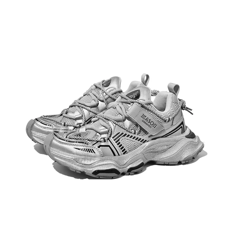 Masongarments Cushioned Wear-Resistant Height Increasing Low-Top Chunky Sneakers Unisex Box Limited Edition-3