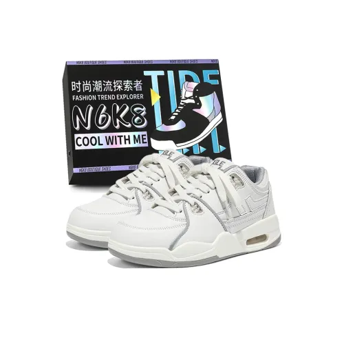 N6K8 Skateboard Shoes Unisex Low-Top Gray