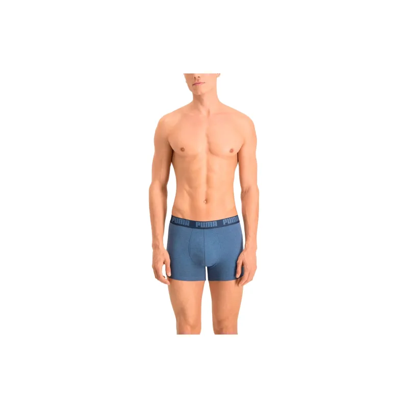 PUMA Basic Men's Boxers 2 Pack Underpants Men's 2 Pack Denim Blue-2