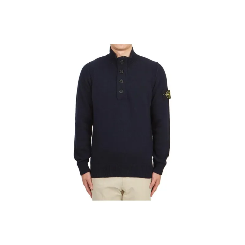 STONE ISLAND Compass patch Buttoned up Jumper-3