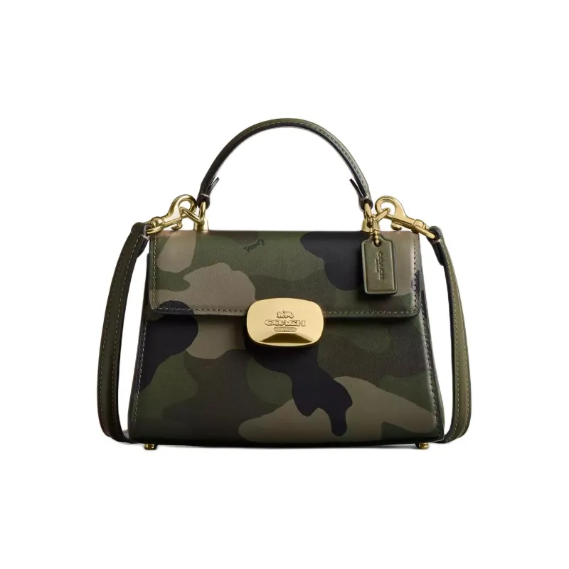 COACH Eliza Smooth Leather Crossbody One Shoulder Handbags Mini Women's Dark Cypress-0
