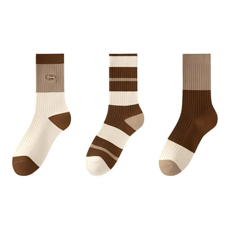 MIIOW Mid Calf Socks Women's 3 Pack-8