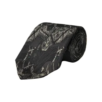 Ralph Lauren Mulberry Silk Ties Men's Black/Silver