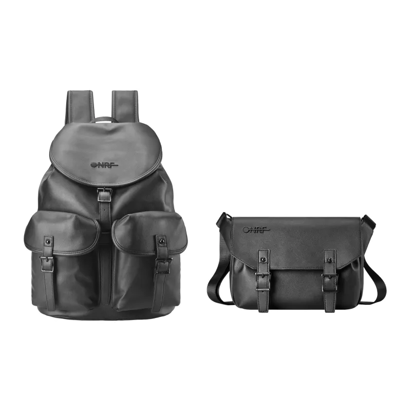 ONRF PVC Backpacks Backpack Regular Unisex Black-4