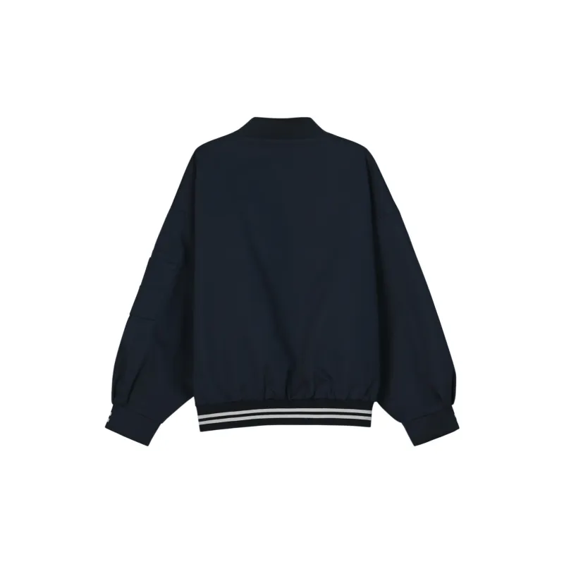 Snbl Baseball Jacket Women's Navy Blue-1