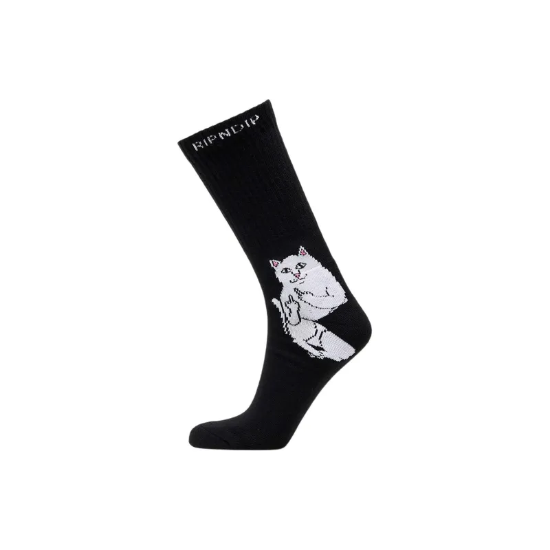 RIPNDIP Mid-Calf Socks Unisex 1 Pack Black-0