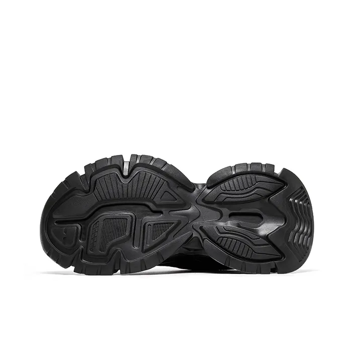 Acupuncture Cushioned Slip Resistant Low Top Chunky Sneakers Men's Black-4