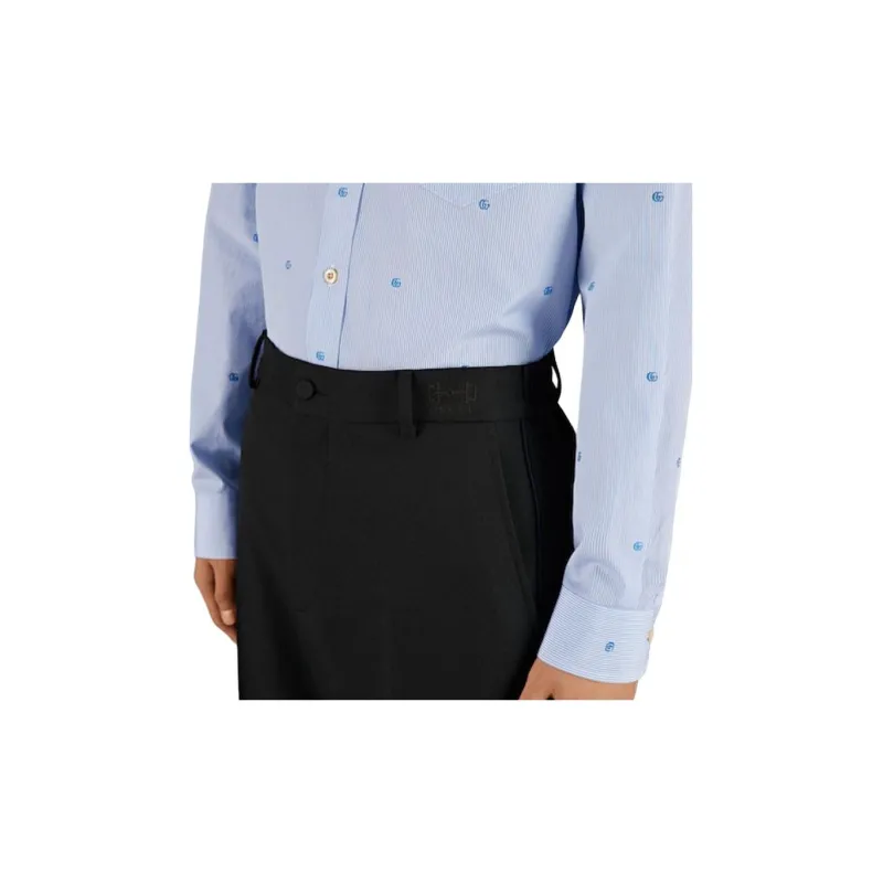 GUCCI Piped trim Cropped Trousers-3