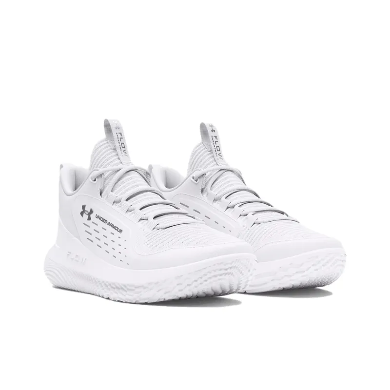 Under Armour Flow Breakthru Cushioning And Breathable Low Top Basketball Shoes Women's White-2