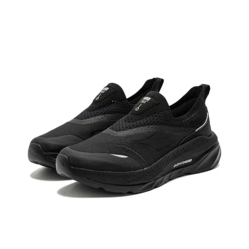 361° Red Flame 3 Cushioned Slip Resistant Low Top Casual Running Shoes Unisex Black-1