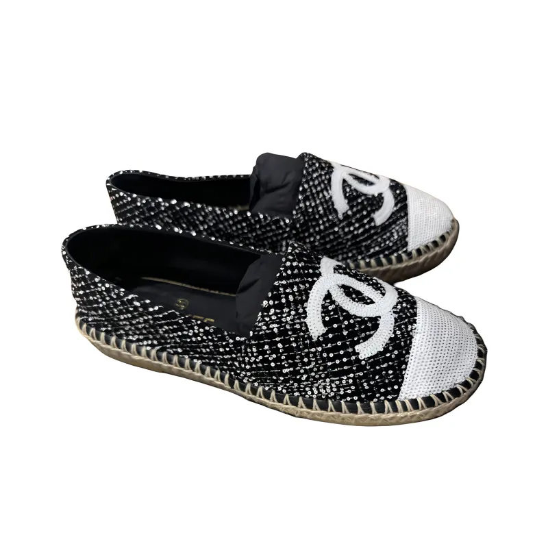 CHANEL Espadrilles Women's Black-3
