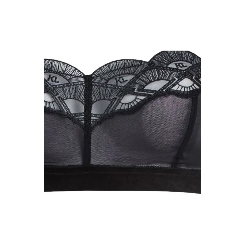 KARL LAGERFELD / Karl Lagerfeld Jeans Logo embroidered Lace Bralette-4