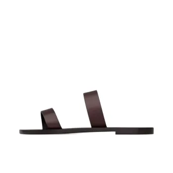 SAINT LAURENT Slide Slippers Men's Dark Brown