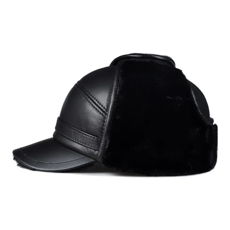 BANDICOOT Top Grain Cow Leather Trapper Hats Men's-2