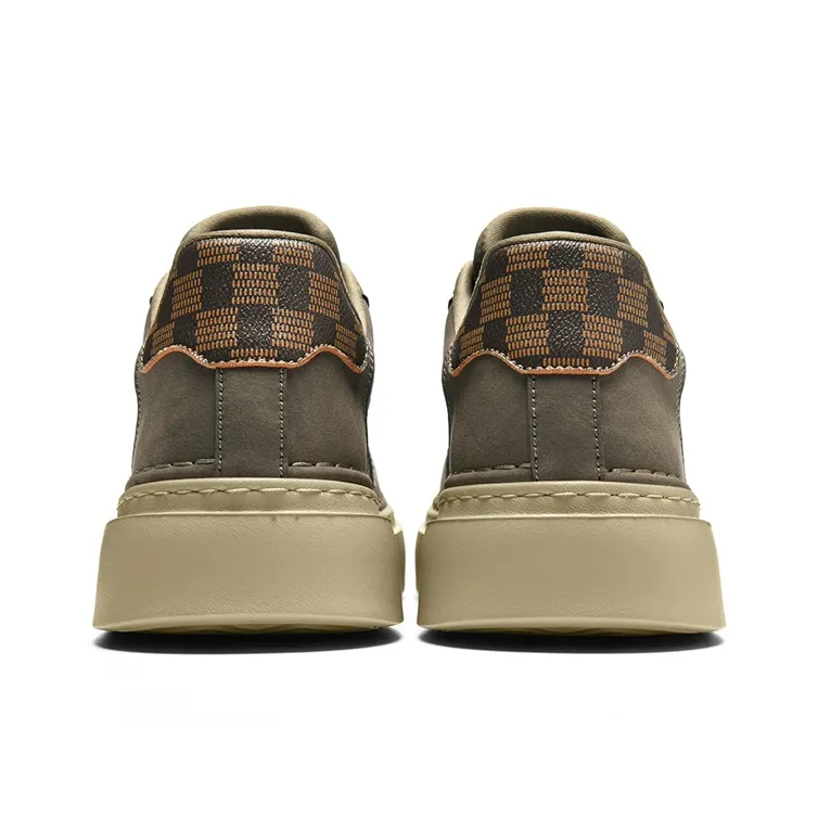 AOKANG Elegant Style Series Skateboard Shoes Men Low Top Khaki, Black-10